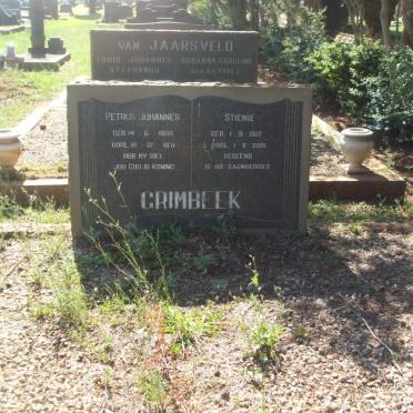 GRIMBEEK Petrus Johannes 1909-1971 &amp; Stienie 1912-2001