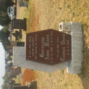 GRIESEL Gertruida Anna Maria 1960-1992