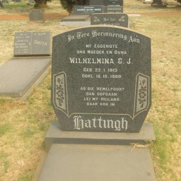 HATTINGH Wilhelmina C.J. 1913-1980