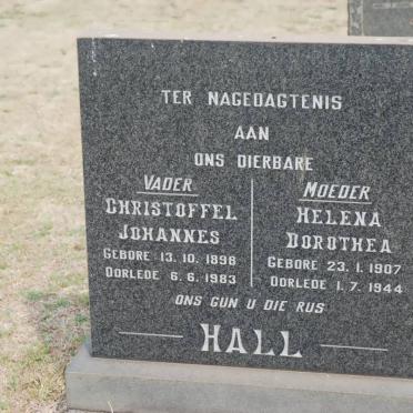 HALL Christoffel Johannes 1898-1983 &amp; Helena Dorothea 1907-1944