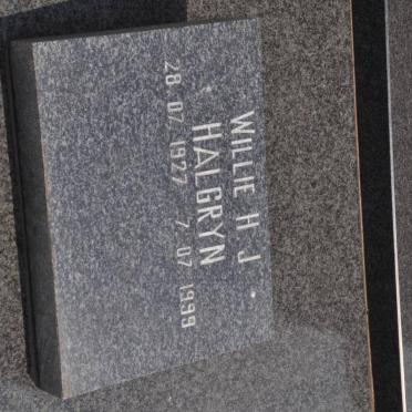 HALGRYN Willie H.J. 1927-1999 :: HALGRYN Johannes Jurgens Bezuidenhout 1958-1990