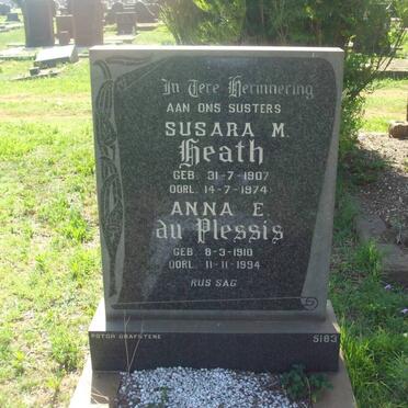 HEATH Susara M. 1907-1974 :: PLESSIS Anna E., du 1910-1994 