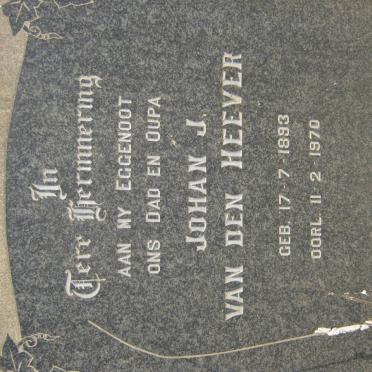 HEEVER Johan J., van den 1893-1970