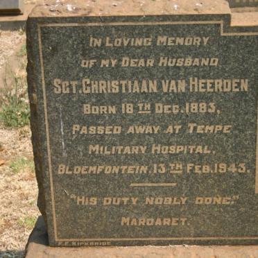 HEERDEN Christiaan, van 1883-1945