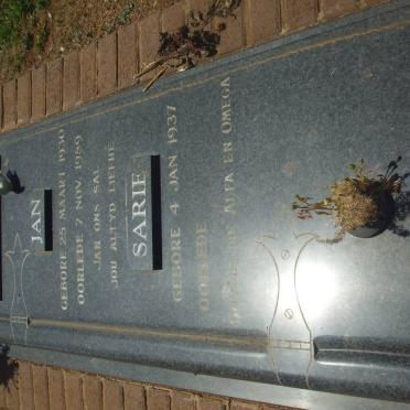 HEENOP Jan 1930-1989 &amp; Sarie 1937-