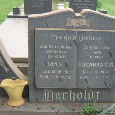 HERHOLDT Jan D. 1910-1972 &amp; Susanna C.M. 1909-1979