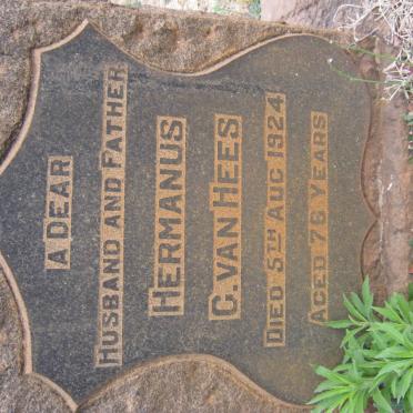 HEES Hermanus G., van -1924