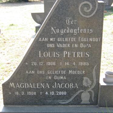 HOFFMANN Louis Petrus 1906-1985 &amp; Magdalena Jacoba 1908-2000