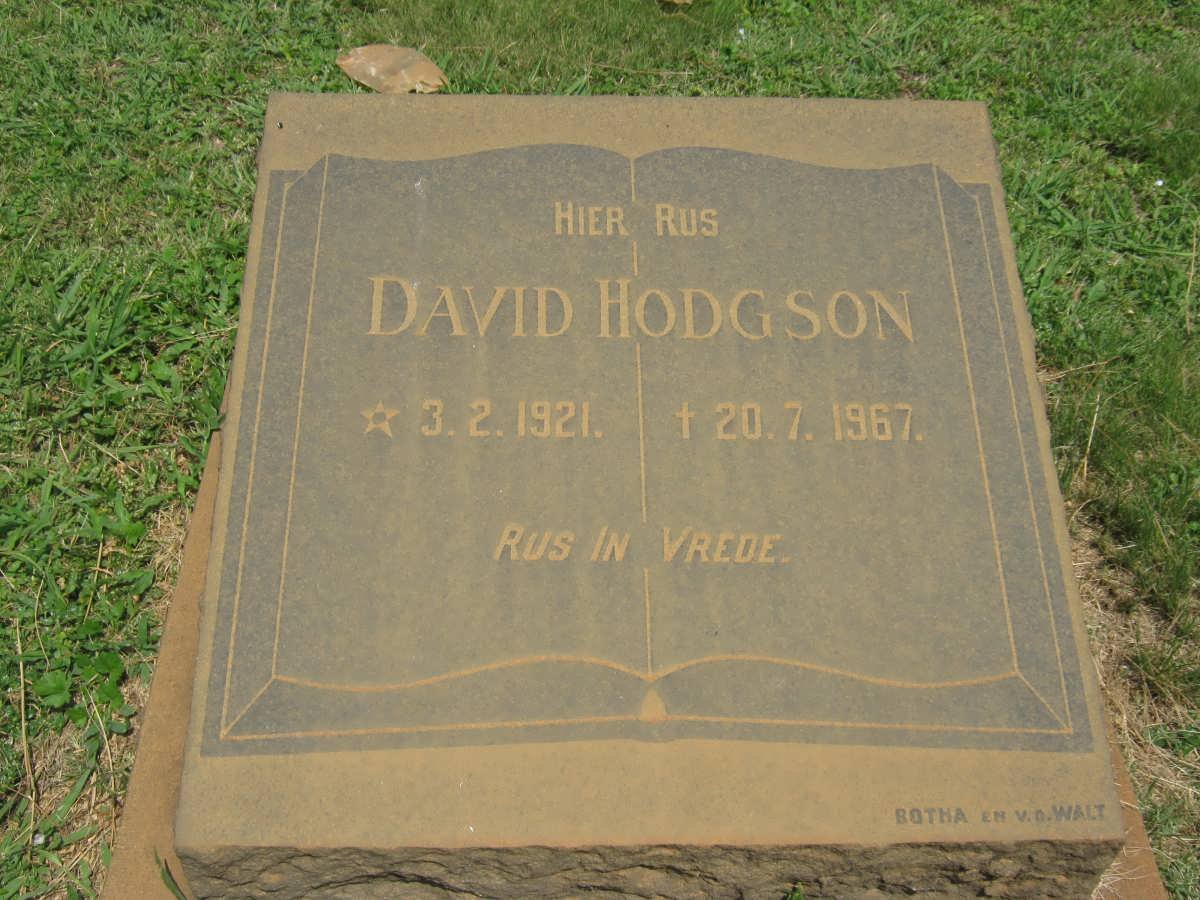 HODGSON David 1921-1967