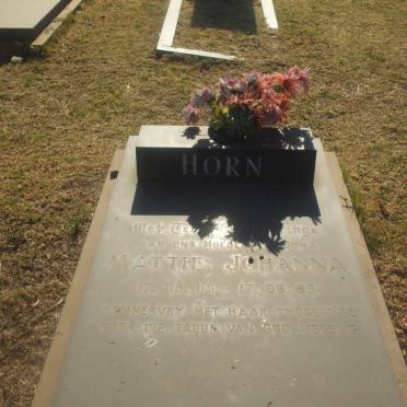 HORN Mattie Johanna 1905-1985