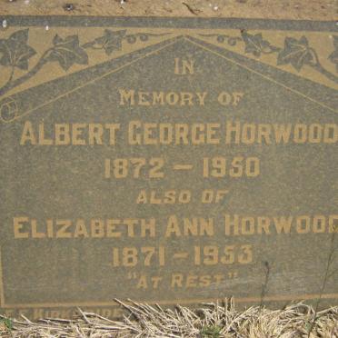 HORWOOD Albert George 1872-1950 &amp; Elizabeth Ann 1871-1953