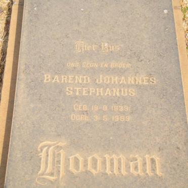 HOOMAN Barend Johannes Stephanus 1939-1959