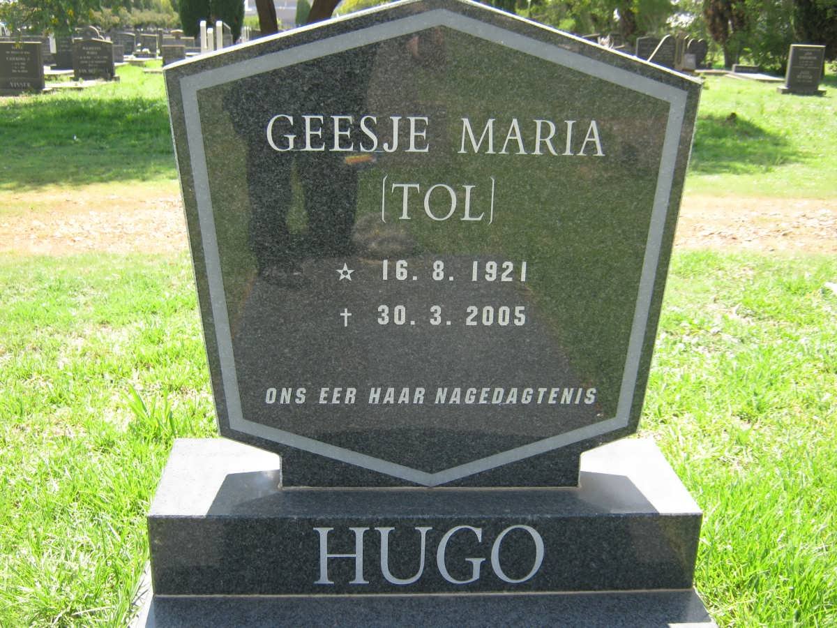 HUGO Geesje Maria 1921-2005