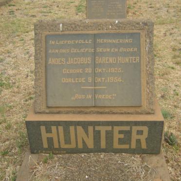 HUNTER Andes Jacobus Barend 1935-1954