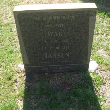 JANSEN Izak 1942-1988                 