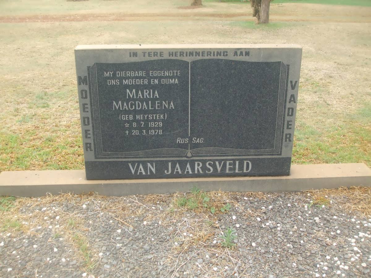 JAARSVELD Maria Magdalena, van nee HEYSTEK 1929-1978