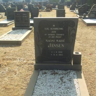 JANSEN Naomi Marié 1950-1983