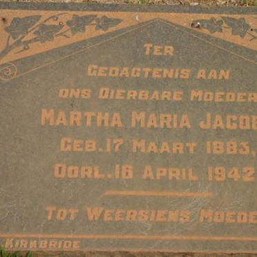 JACOBS Martha Maria 1883-1942