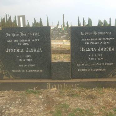 JONKER Jeremia Jesaja 1913-1984 &amp; Helena Jacoba 1916-1974