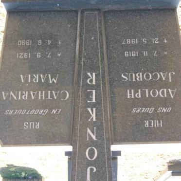 JONKER Adolph Jacobus 1919-1978 &amp; Catharina Maria 1921-1990
