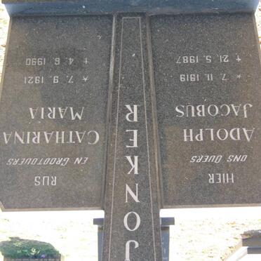 JONKER Adolph Jacobus 1919-1978 &amp; Catharina Maria 1921-1990