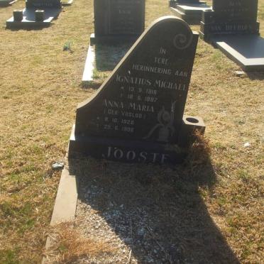 JOOSTE Ignatius Michael 1918-1987 &amp; Anna Maria VOSLOO 1920-1996