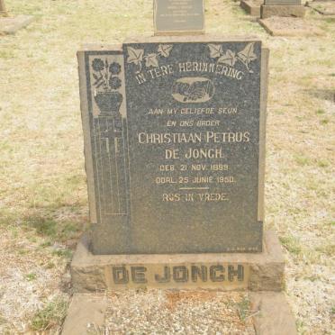 JONGH Christiaan Petrus, de 1899-1950