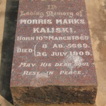 KALISKI Morris Marks 1860-1909 