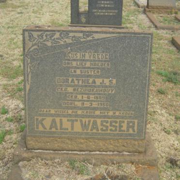 KALTWASSER Dorathea J.S. nee BEZUIDENHOUT 1889-1950