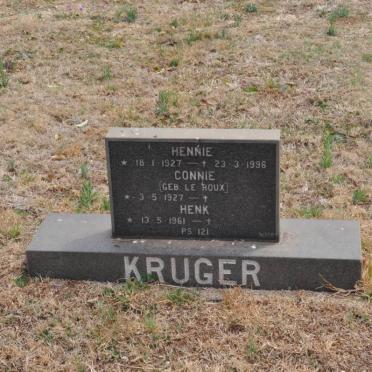 KRUGER Hennie 1927-1996 &amp; Connie LE ROUX 1927- :: KRUGER Henk 1961-