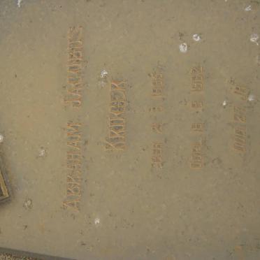 KRUGER Abraham Jacobus 1895-1962