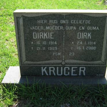 KRUGER Dirk 1914-2000 &amp; Dirkie 1914-1989