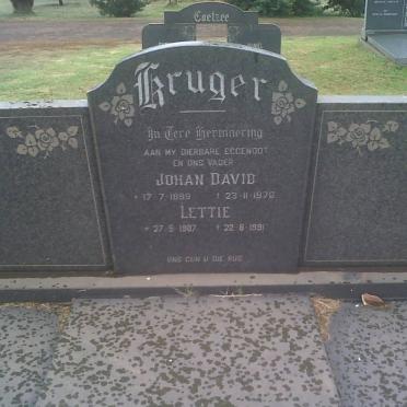 KRUGER Johan David 1899-1976 &amp; Lettie 1907-1991