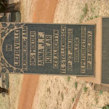 KINNEAR Anna J.F. nee ALBERTYN 1866-1957