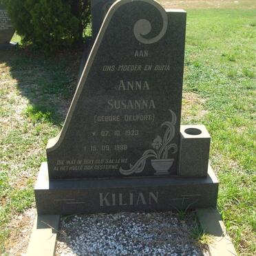 KILIAN Anna Susanna nee DELPORT 1923-1988