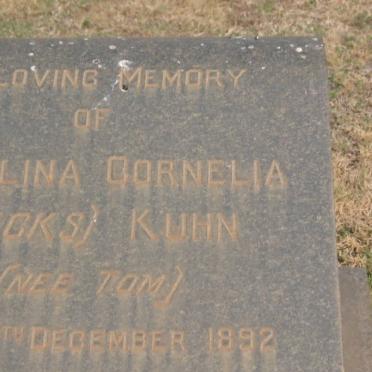KUHN Carolina Cornelia nee TOM 1892-1961