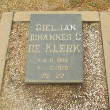 KLERK Gieljan Johannes C., de 1904-1978