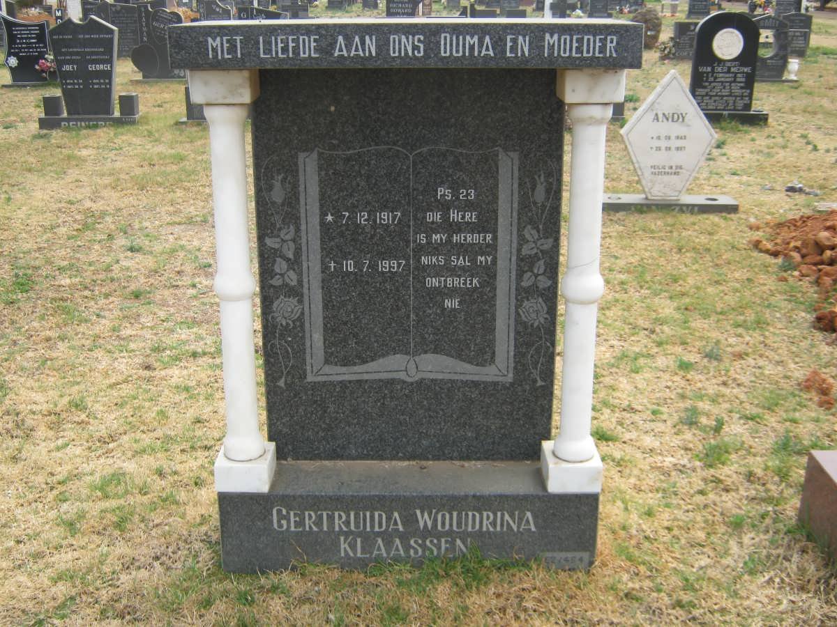 KLAASSEN Gertruida Woudrina 1917-1997