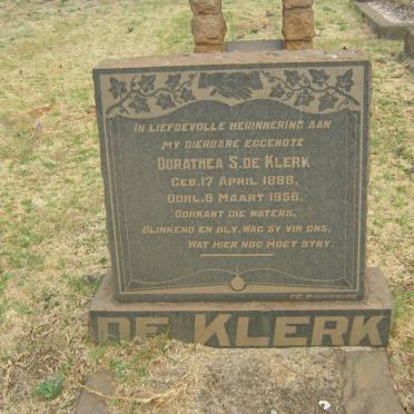 KLERK Dorathea S., de 1898-1956