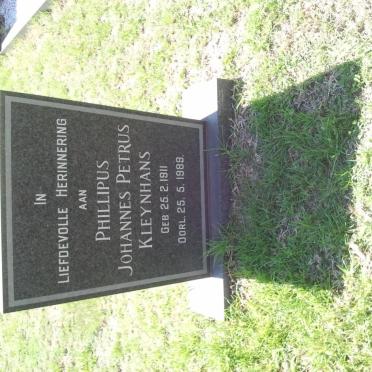 KLEYNHANS Phillipus Johannes Petrus 1911-1989