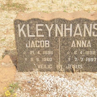 KLEYNHANS Jacob 1896-1960 &amp; Anna 1898-1997