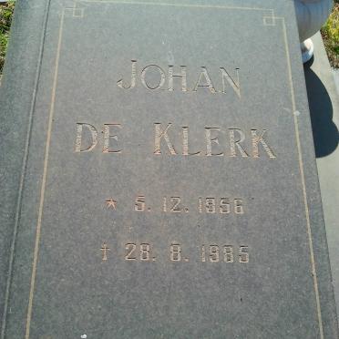 KLERK Johan, de 1956-1985