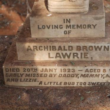 LAWRIE Archibald Brown 1923-1923