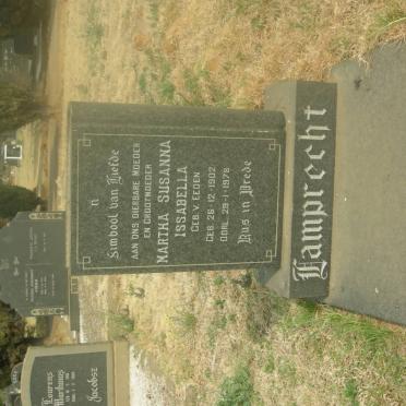 LAMPRECHT Martha Susanna Issabella nee van EEDEN 1902-1978