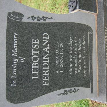 LENKWE Lebotse Ferdinand 1969-2009