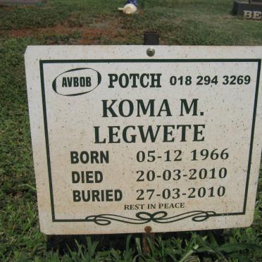 LEGWETE Koma M. 1966-2010