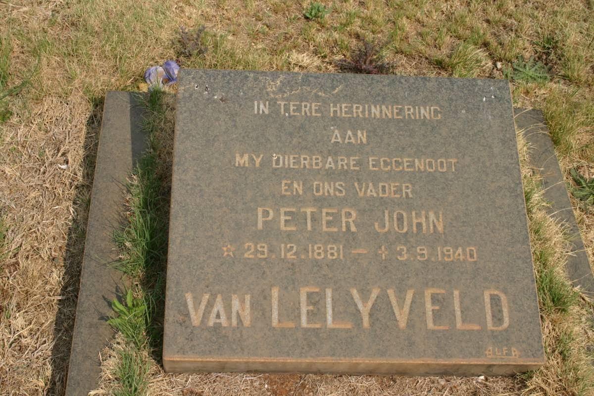 LELYVELD Peter John, van 1881-1940