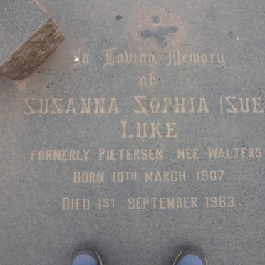 LUKE Alfred Thomas 1897-1968 &amp; Susanna Sophia formerly PIETERSEN nee WALTERS 1907-1983