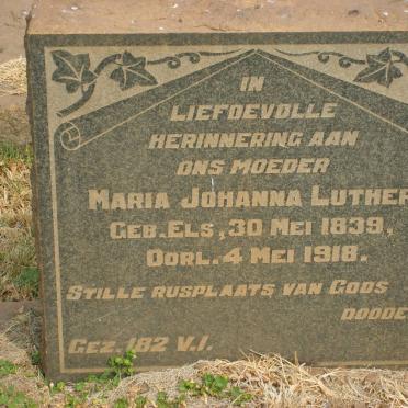 LUTHER Maria Johanna nee ELS 1839-1918