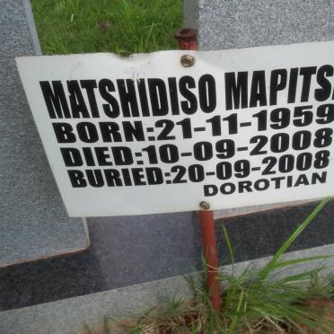 MAPITSI Matshidiso 1959-2008